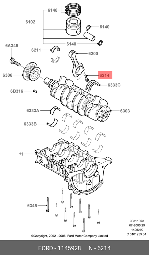 1145928 FORD Болт шатуна