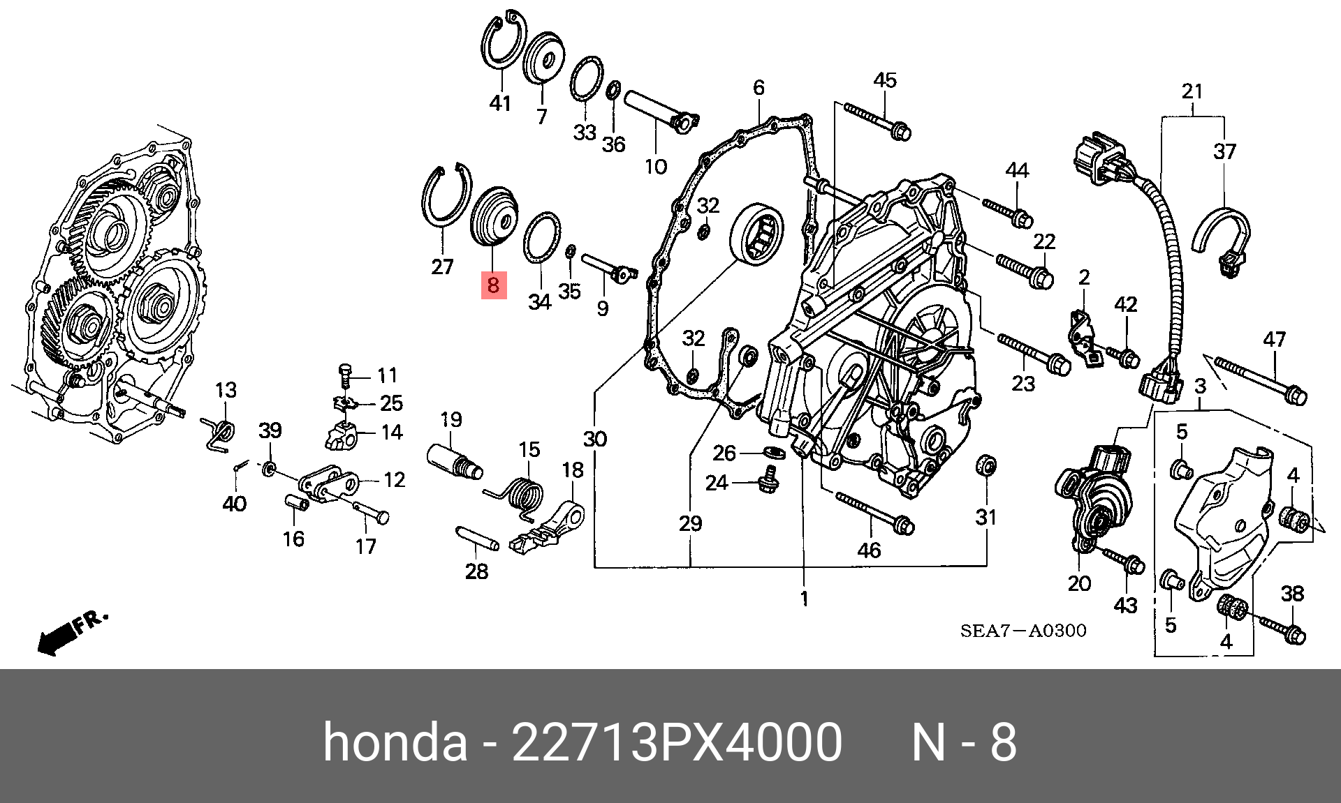 22713PX4000 HONDA Направляющая a, питающий трубопровод