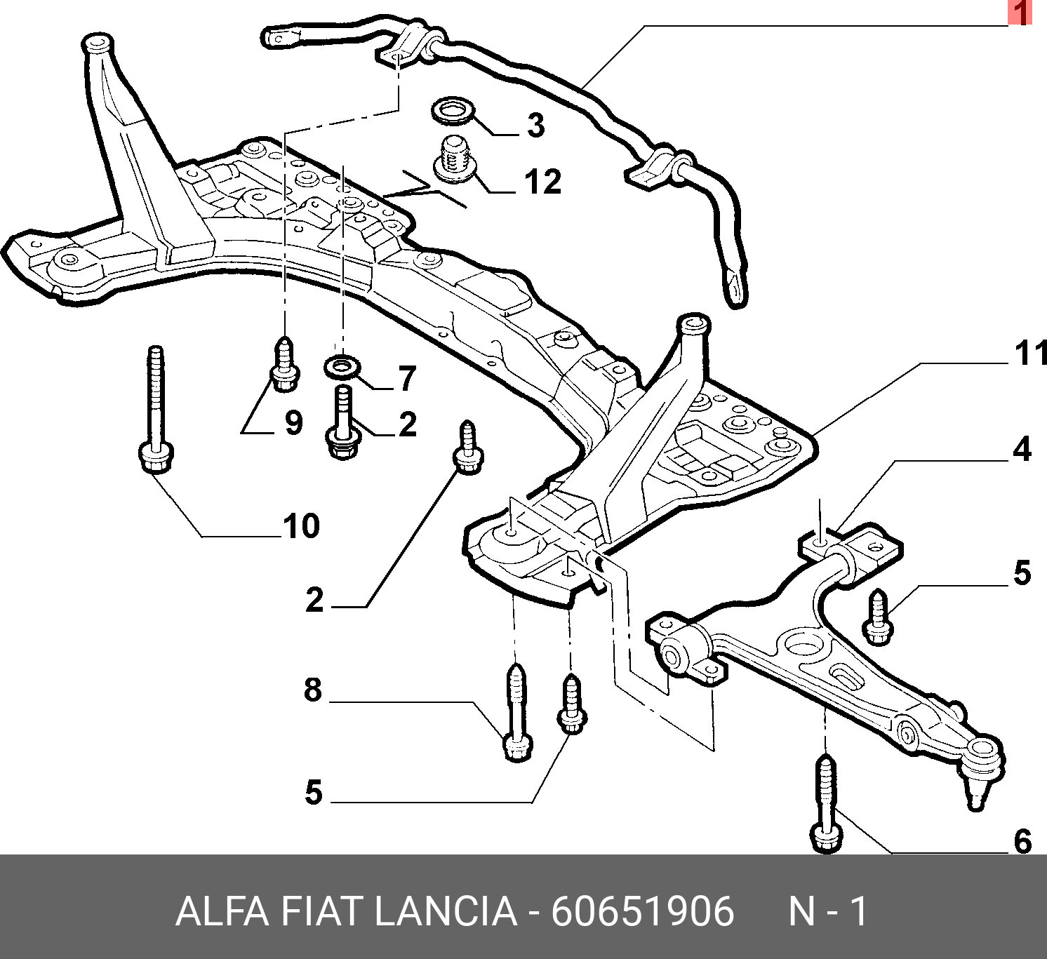 60651906 FIAT/ALFA/LANCIA ТОРСИОН