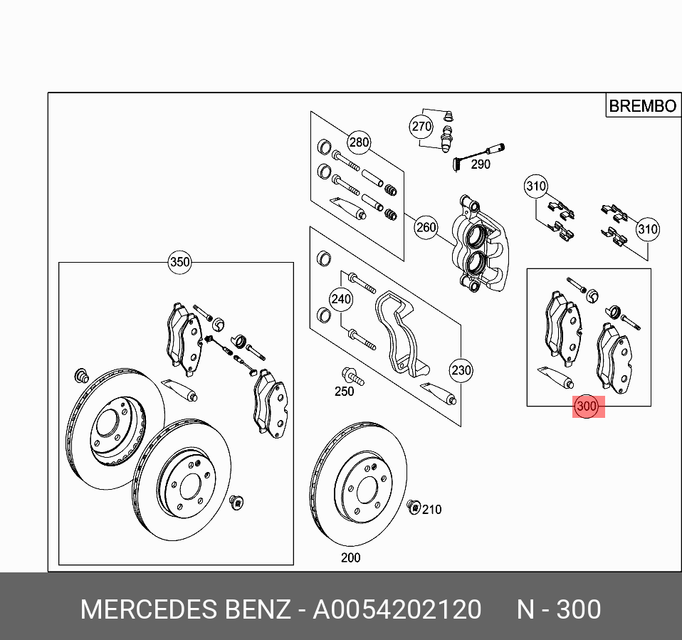 A0054202120 MERCEDES-BENZ Тормозные колодки