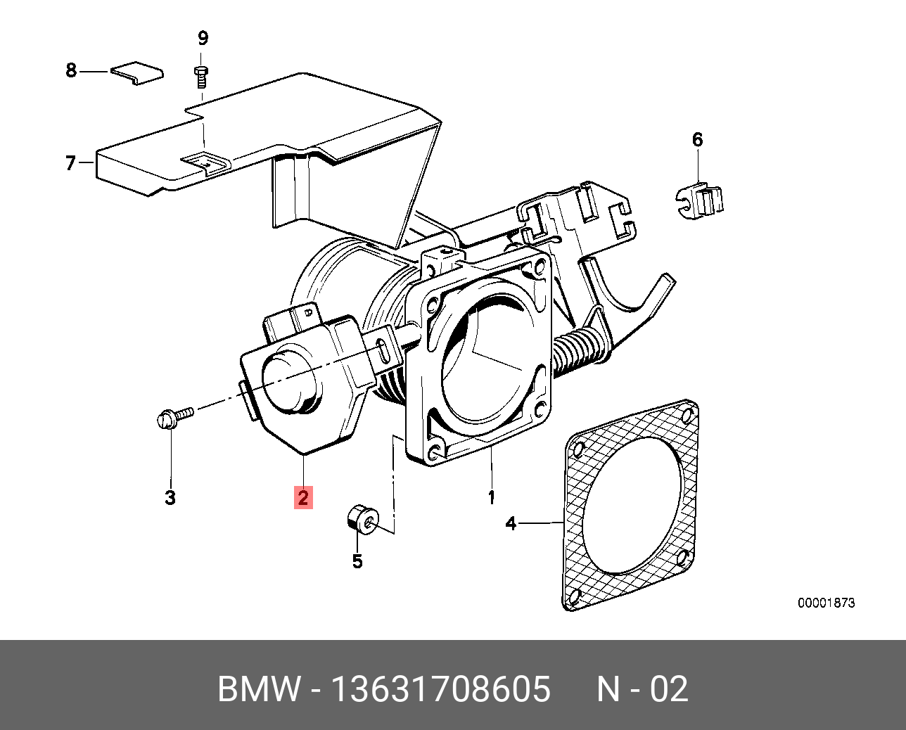 13631708605 BMW Датчик углового перемещ.дросс.заслонки,DROSSELKLAPPENSCHALTER,Sensor, throttle position