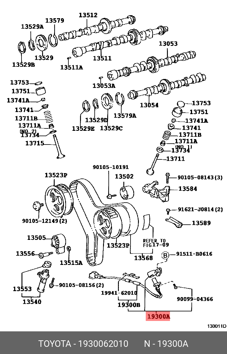 1930062010 TOYOTA ДАТЧИК ПОЛОЖЕНИЯ РАСПРЕДВАЛА