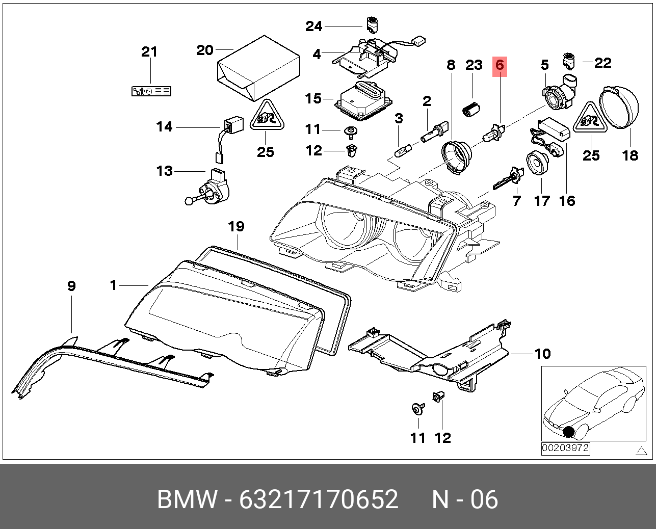 63217170652 BMW К-т ламп накаливания H7 BMW Design