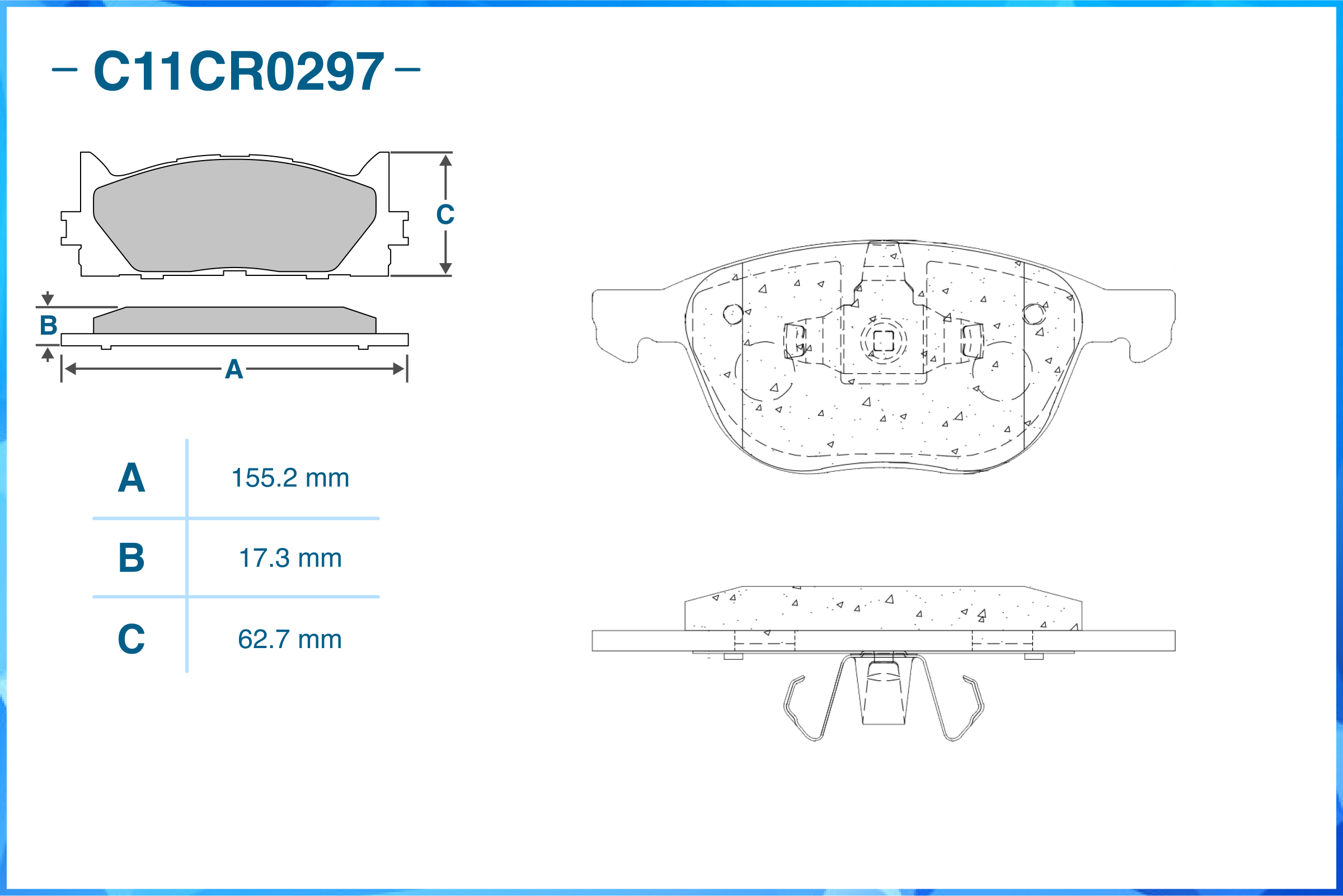 C11CR0297 CWORKS Тормзные колодки передние