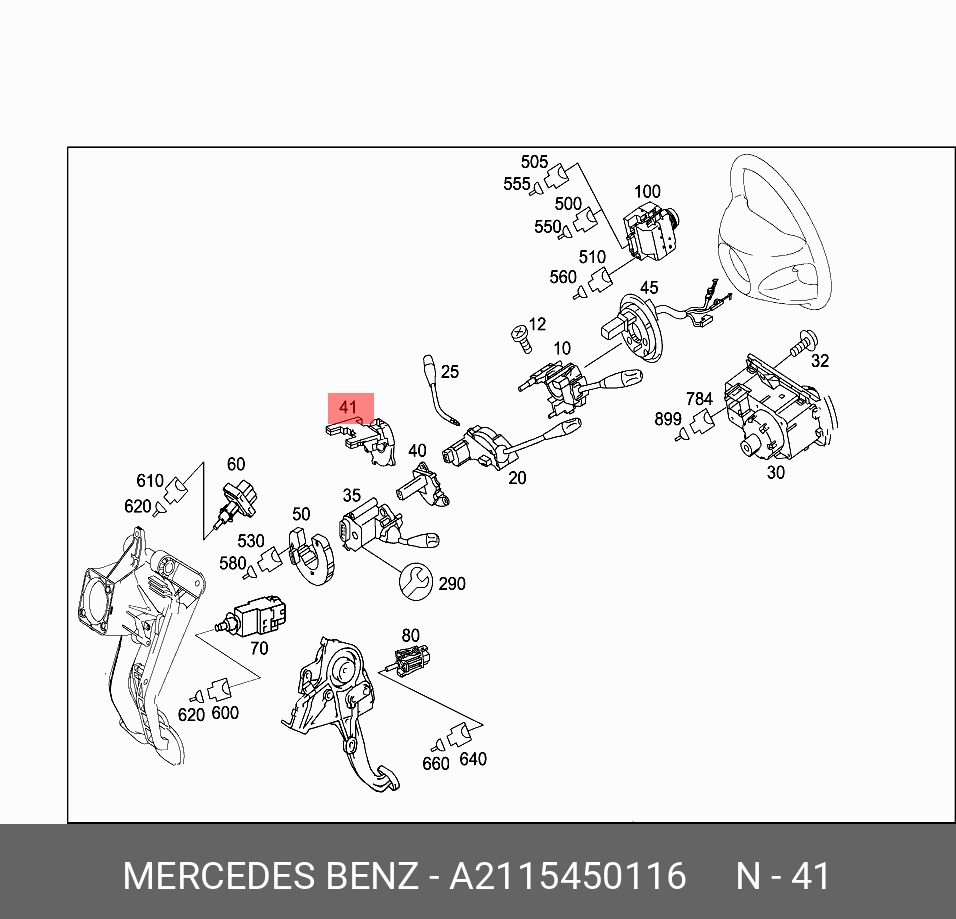 2115450116 MERCEDES-BENZ ДАТЧИК РУЛЕВОЙ