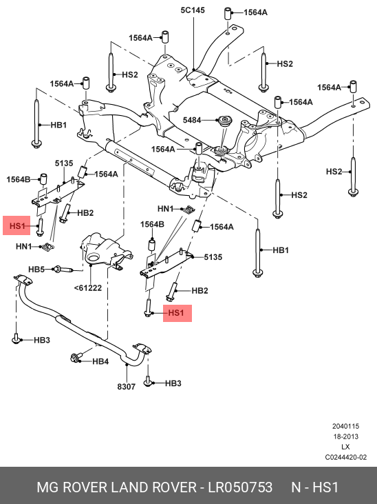 LR050753 LAND ROVER SCREW AND WASHER