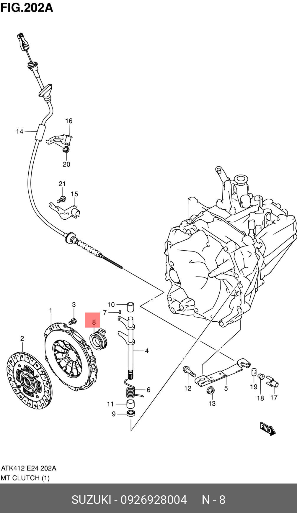 0926928004 SUZUKI Подшипник выжимной 09269-28004