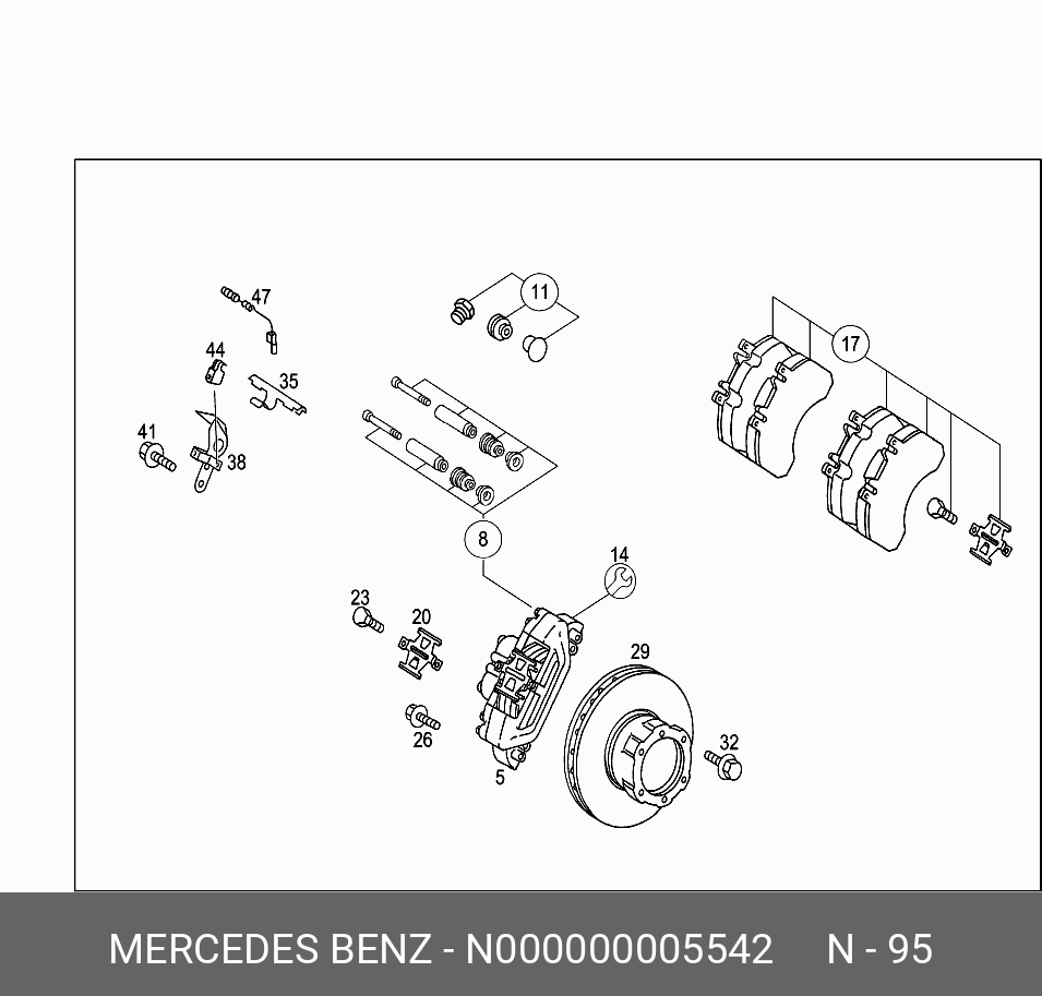 000000005542 MERCEDES-BENZ БОЛТ М16
