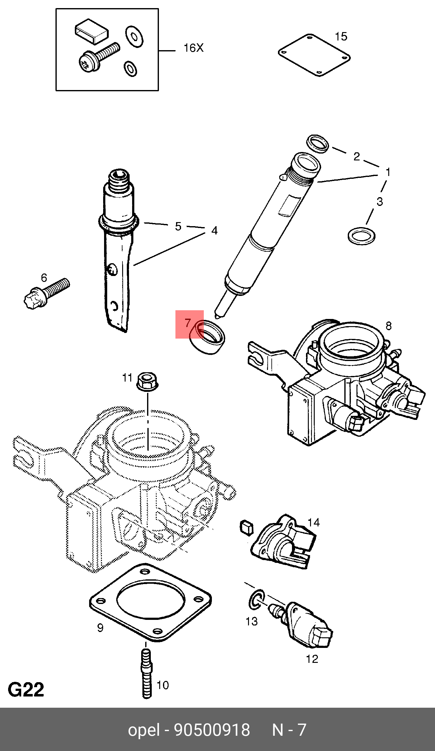 90500918 GENERAL MOTORS Втулка топливной форсунки / OPEL 2,0/2,2 DTL,DTH,DTR