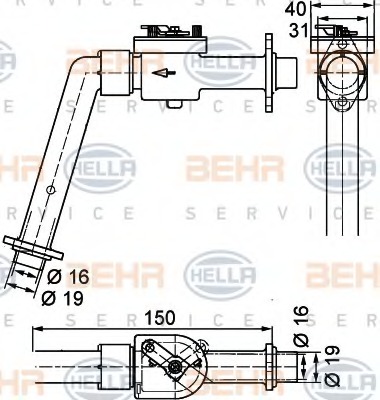 9XL351328121 BEHR-HELLA Регулирующий клапан охлаждающей жидкости