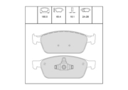 OEM0127KTD O.E.M. Колодки тормозные дисковые передние Ford Kuga 2012-2019 ширина 180 мм