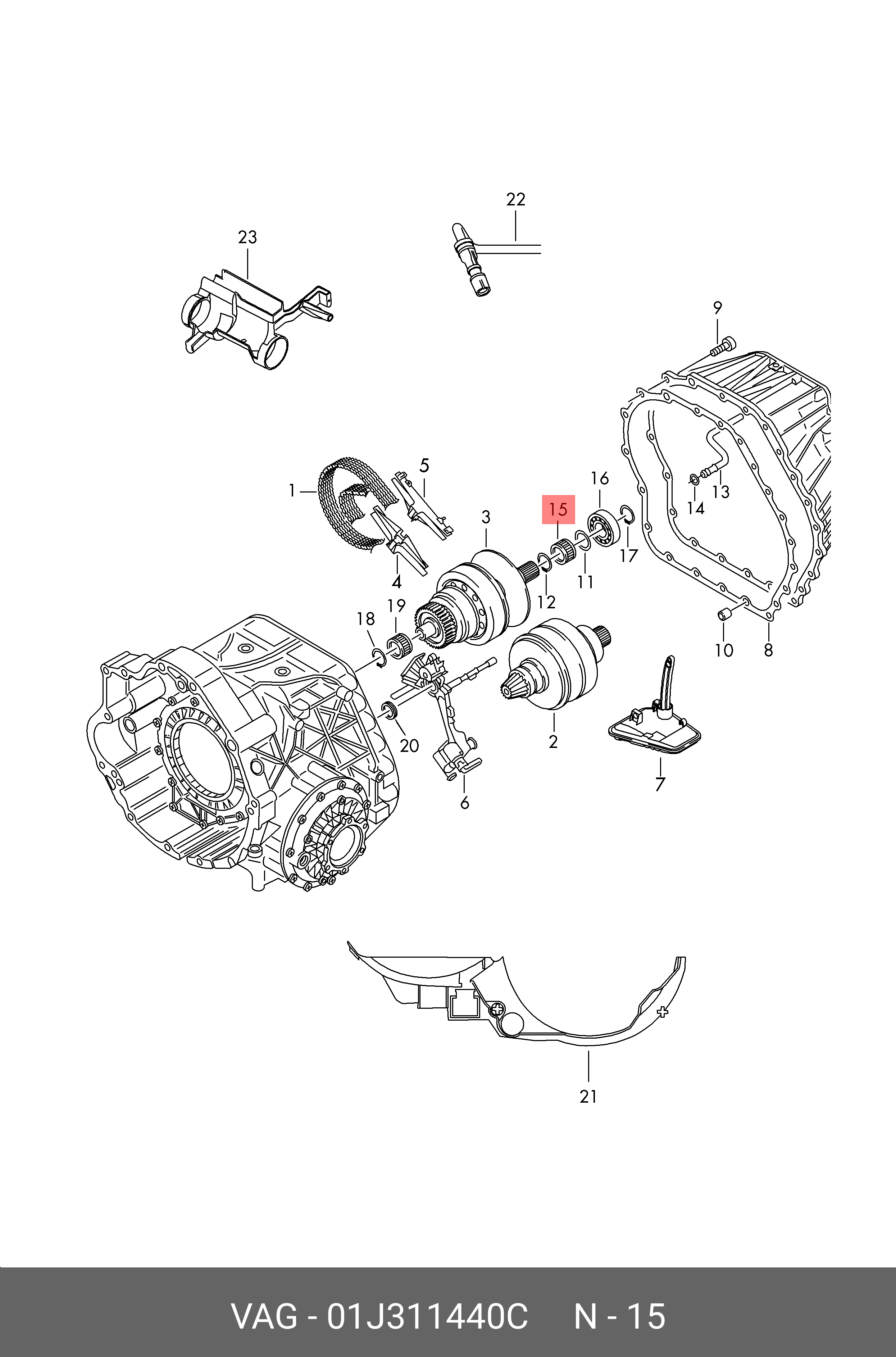 01J311440C VAG Роликовый подшипник