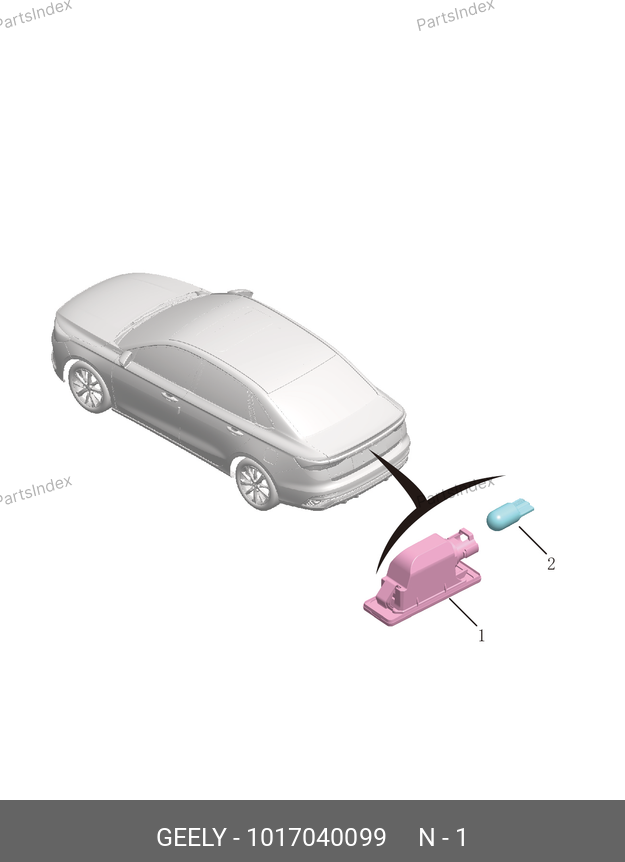 1017040099 GEELY ФОНАРЬ ОСВЕЩЕНИЯ НОМЕРНОГО ЗНАКА