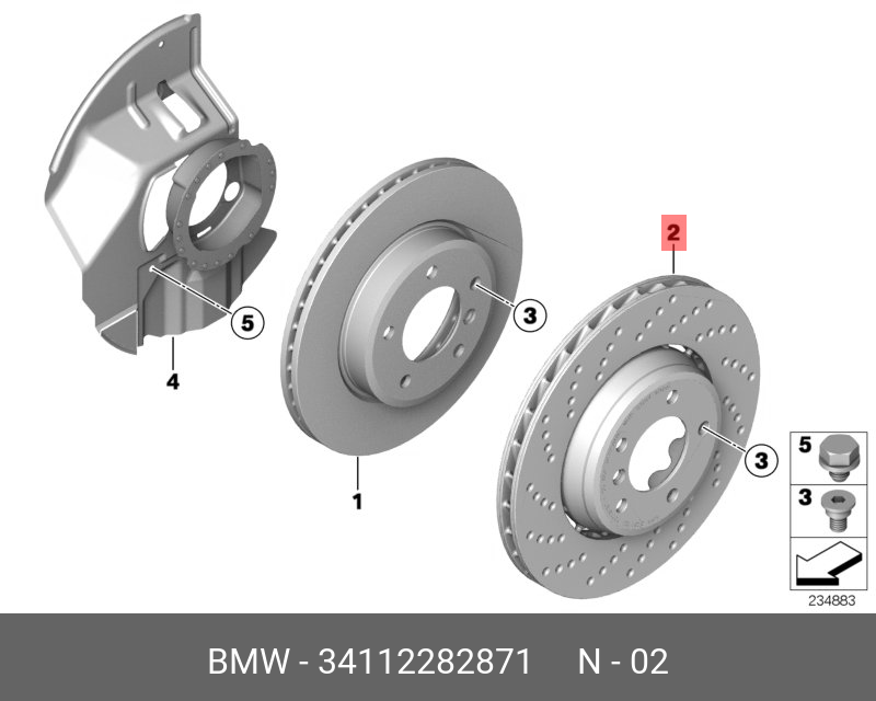 34112282871 BMW Тормозной диск