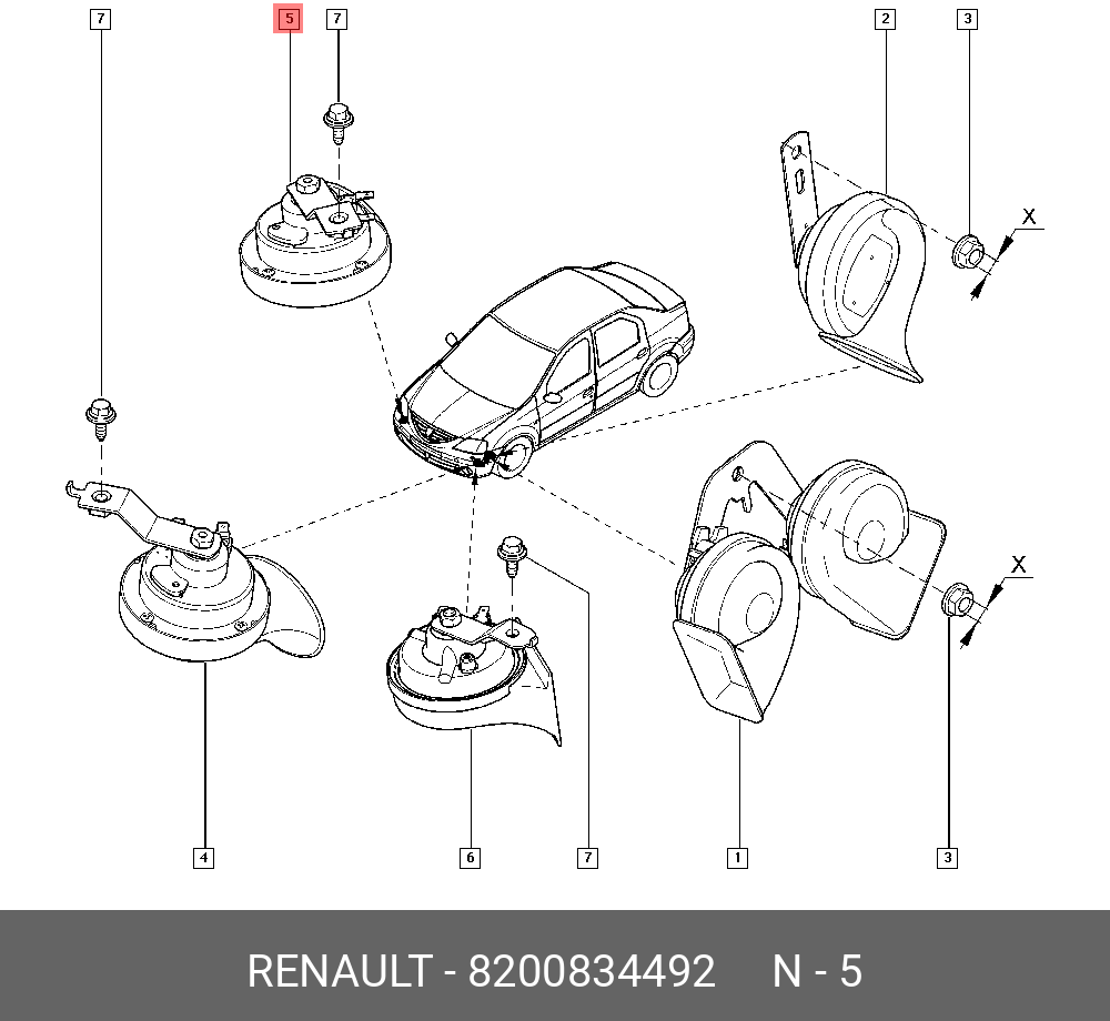 8200834492 RENAULT Сигнал звуковой купить в интернет-магазине AvtoTO