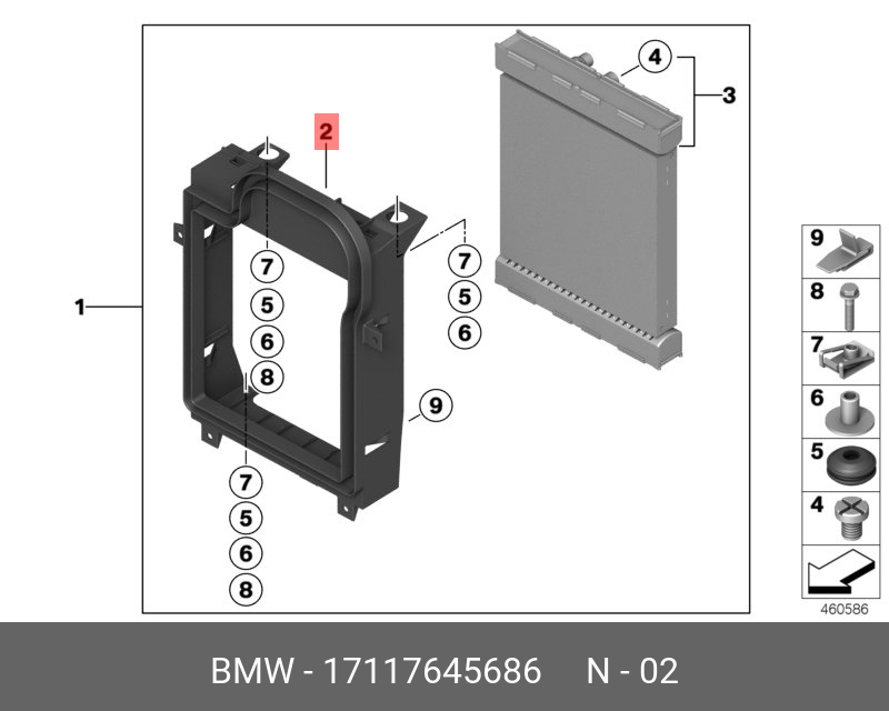 17117645686 BMW Рамка