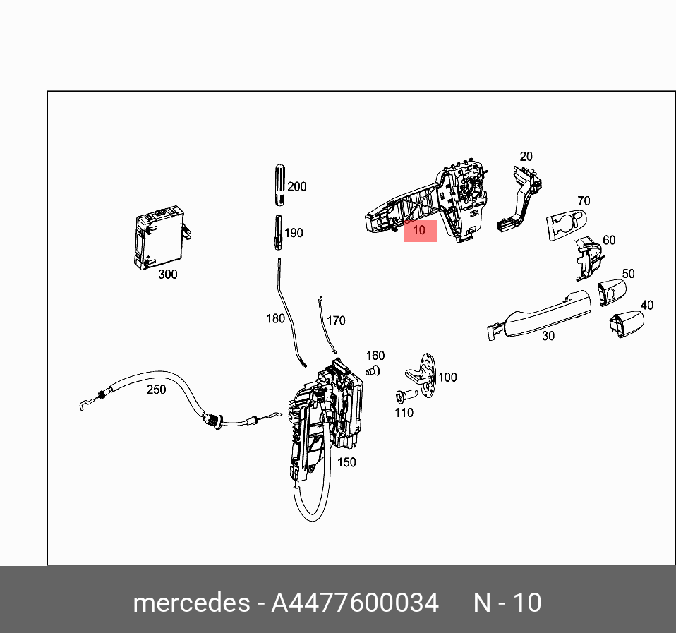 A4477600034 MERCEDES-BENZ СКОБА КРЕПЛЕНИЯ РУЧКИ ДВЕРИ