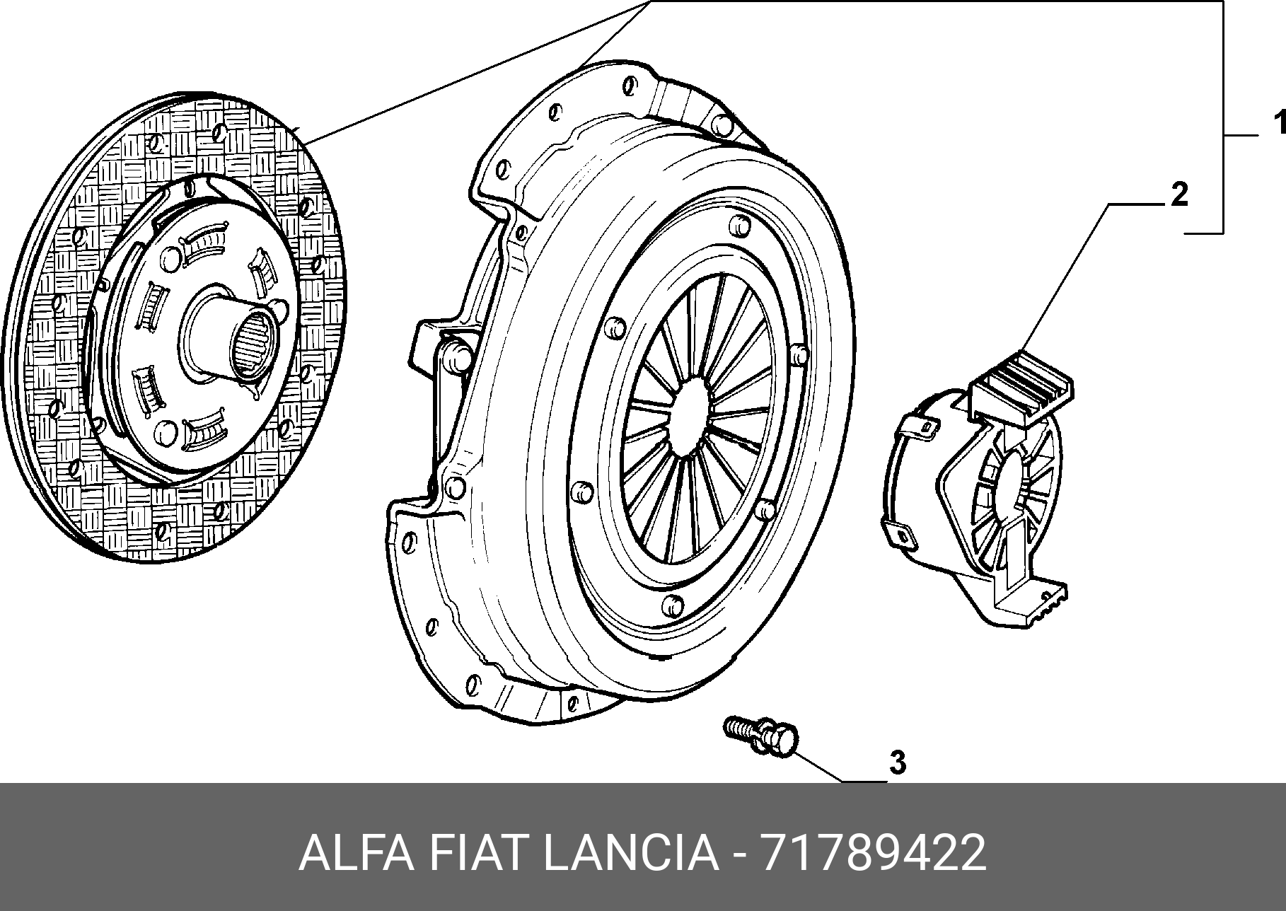71789422 FIAT/ALFA/LANCIA Сцепление (комплект)