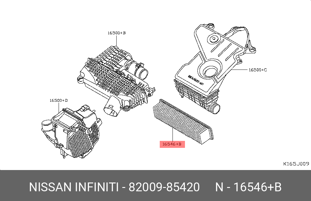 8200985420 NISSAN Фильтр воздушный