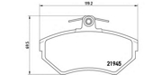 P85042 BREMBO Комплект тормозных колодок