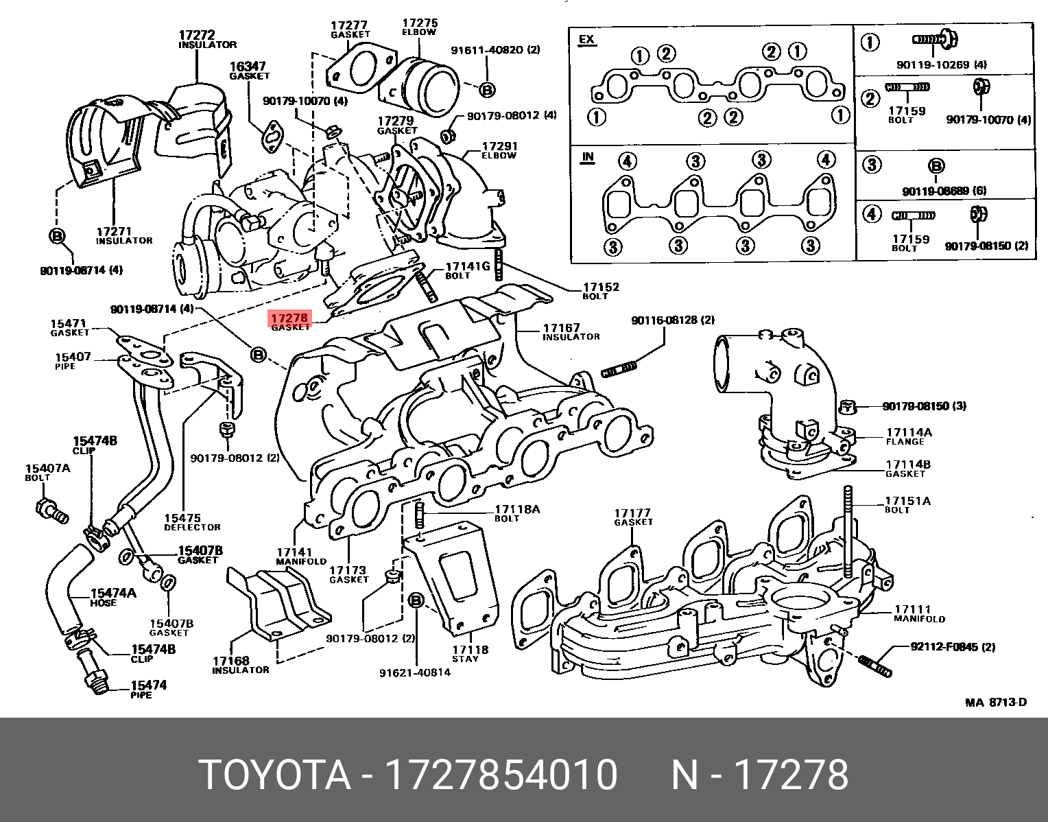 1727854010 TOYOTA ШАЙБА ФОРСУНКИ