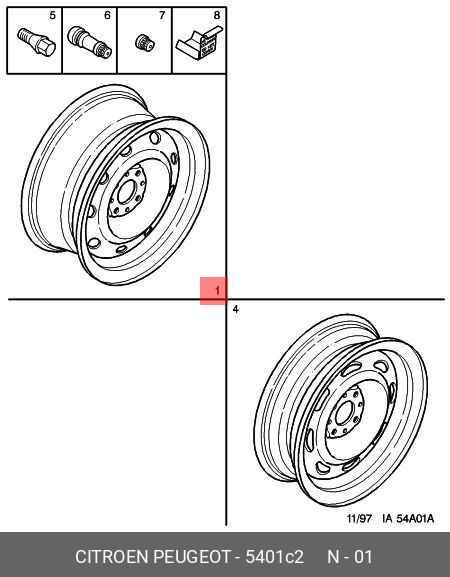 00005401C2 PEUGEOT-CITROEN Диск колеса