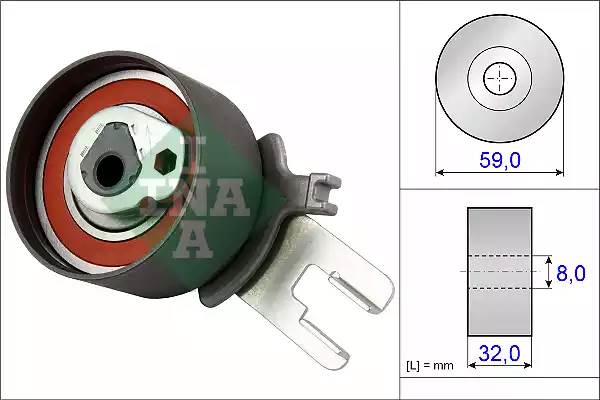 531085910 LUK Ролик натяжителя ремня ГРМ Volvo S60/S80/V70XC90/XC70 2.4D 00