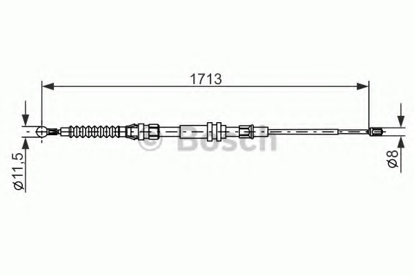 1987477203 BOSCH Трос, стояночная тормозная система
