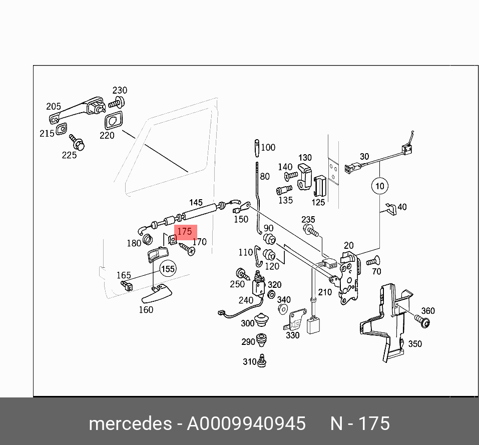 0009940945 MERCEDES-BENZ КЛИПСА ПРУЖИННАЯ