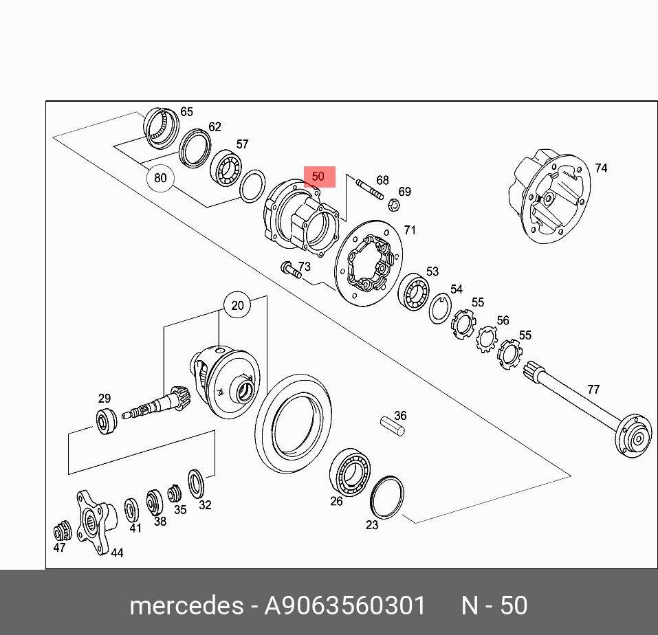 A9063560301 MERCEDES-BENZ ступица заднего колеса