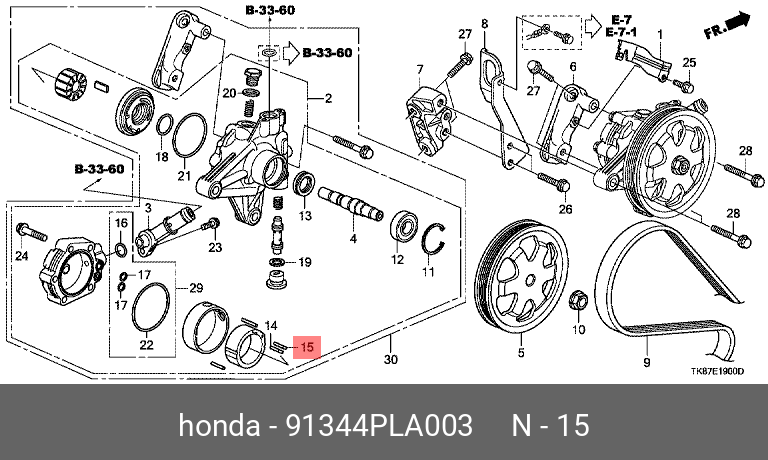 91344PLA003 HONDA КУЗОВНОЙ УПЛОТНИТЕЛЬ