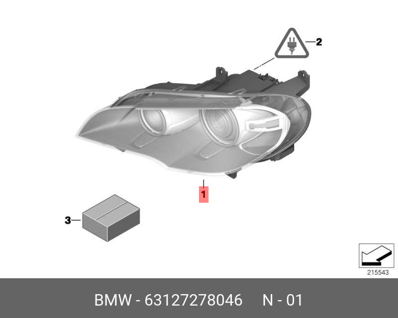 63127278046 BMW Фара П