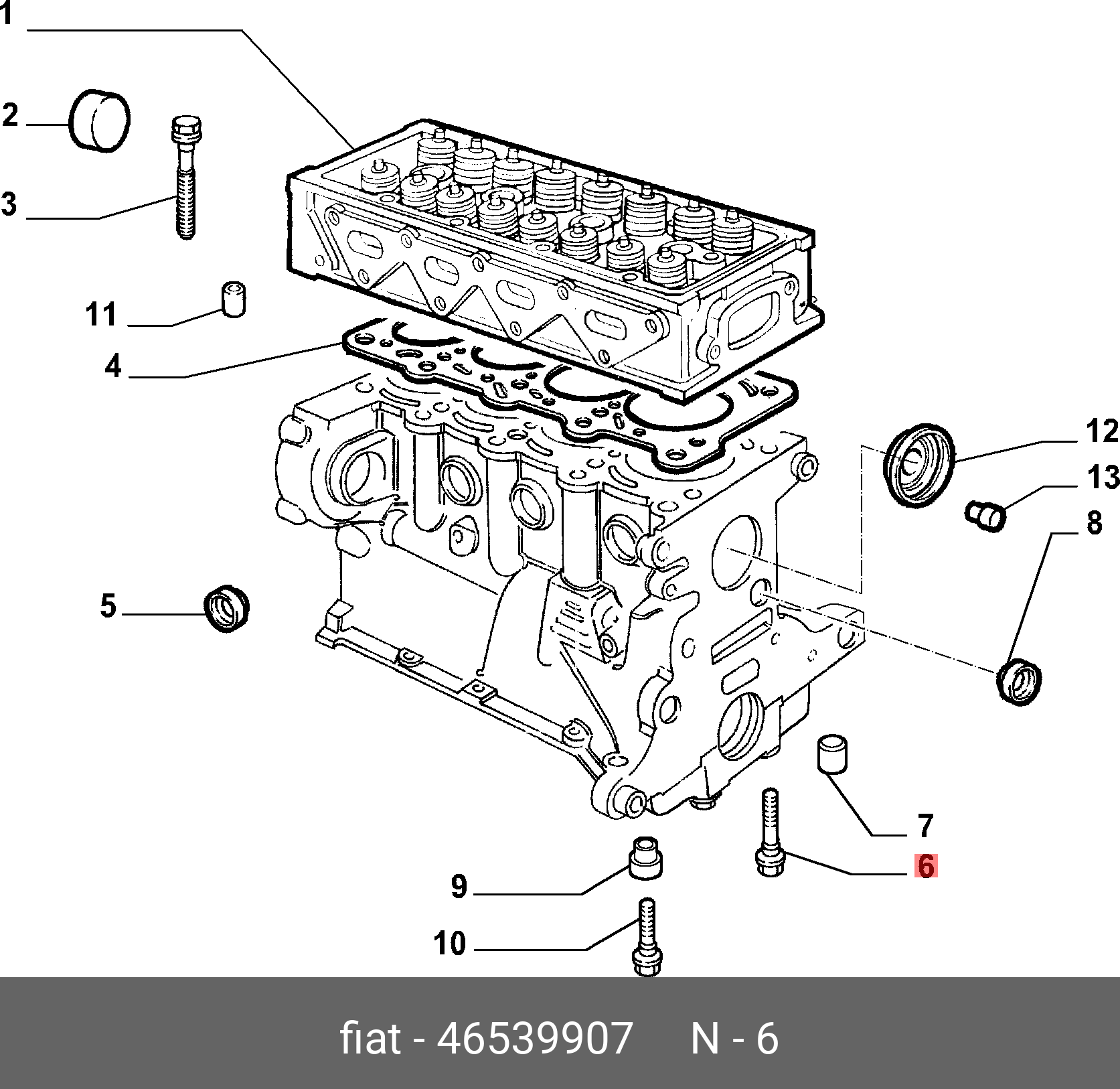 46539907 FIAT/ALFA/LANCIA ВИНТ (M10X96)