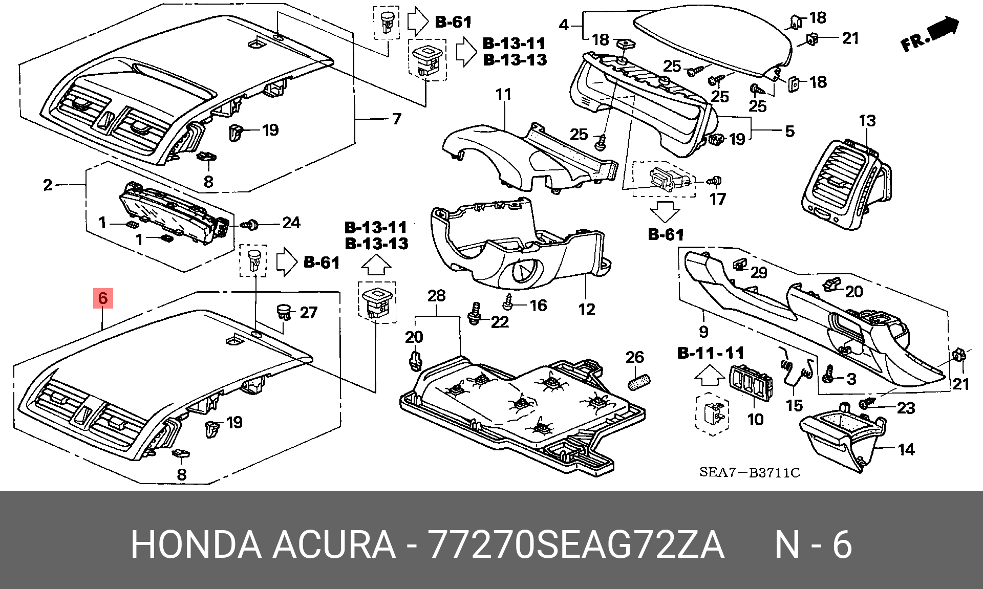 77270SEAG72ZA HONDA 