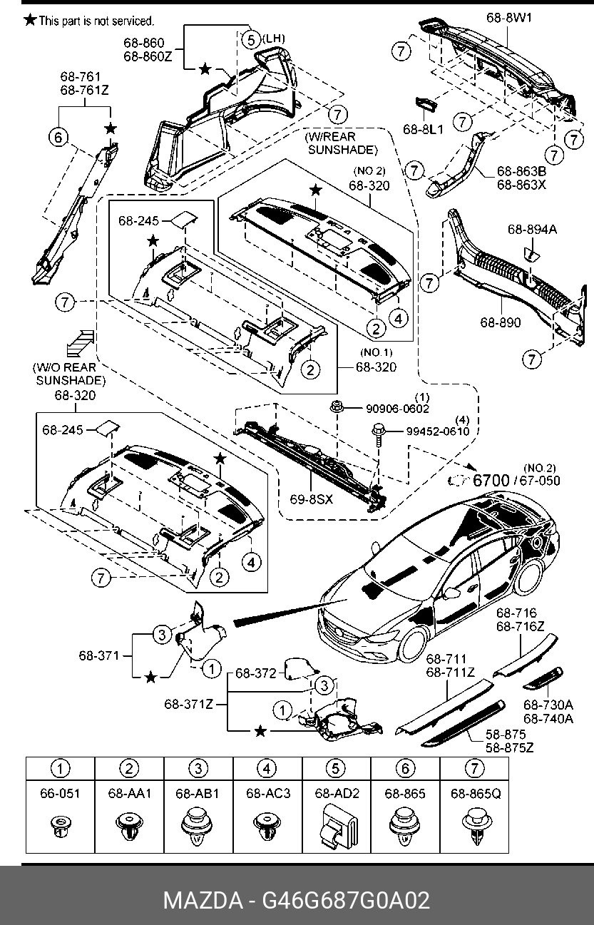 G46G687G0A02 MAZDA НАКЛАДКА ПОРОГА