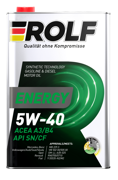 Масло моторное полусинтетическое Energy 5W40 SN CF, A3 B4 1л ROLF 101960