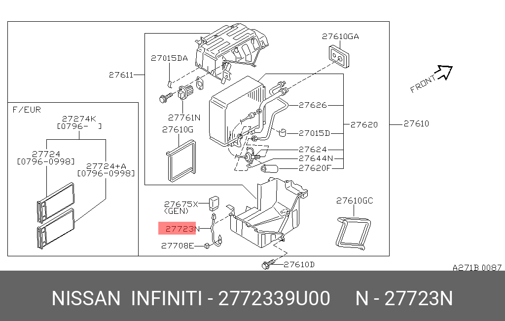 2772339U00 NISSAN ДАТЧИК