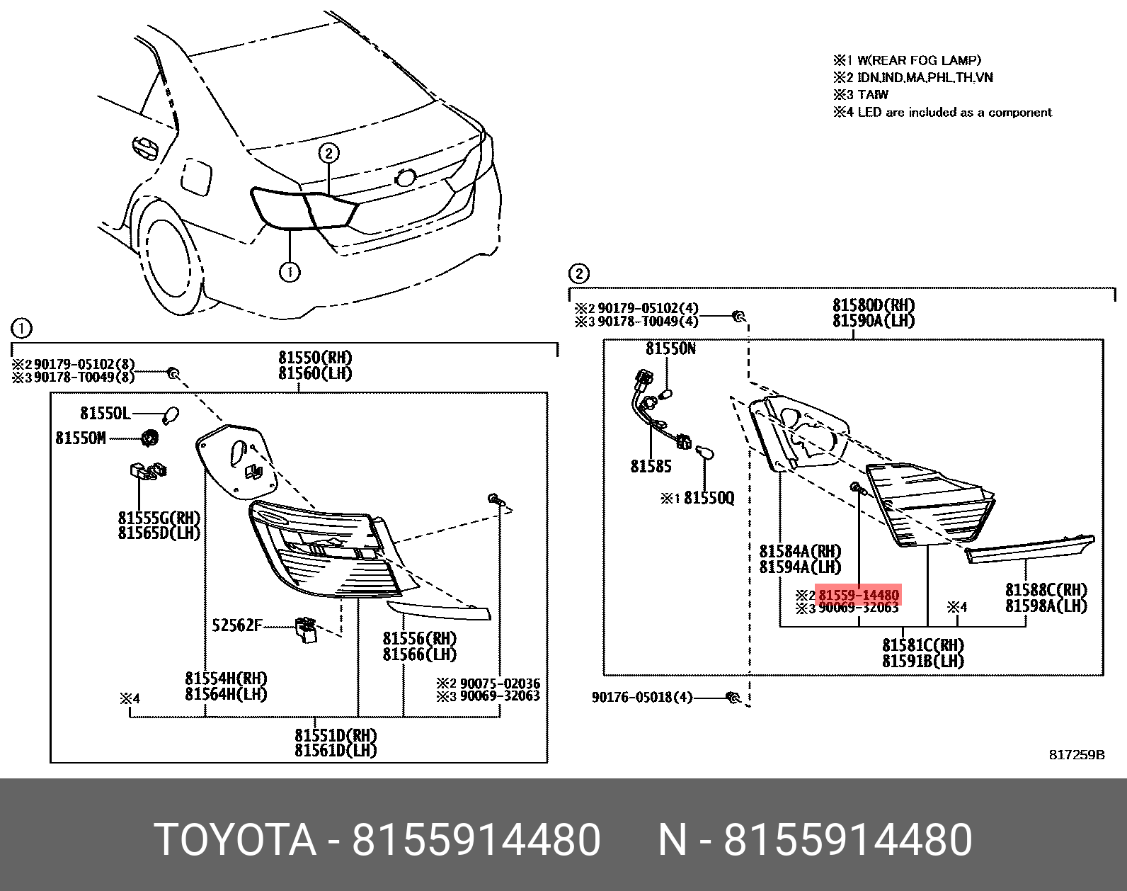 8155914480 TOYOTA ** Std Part