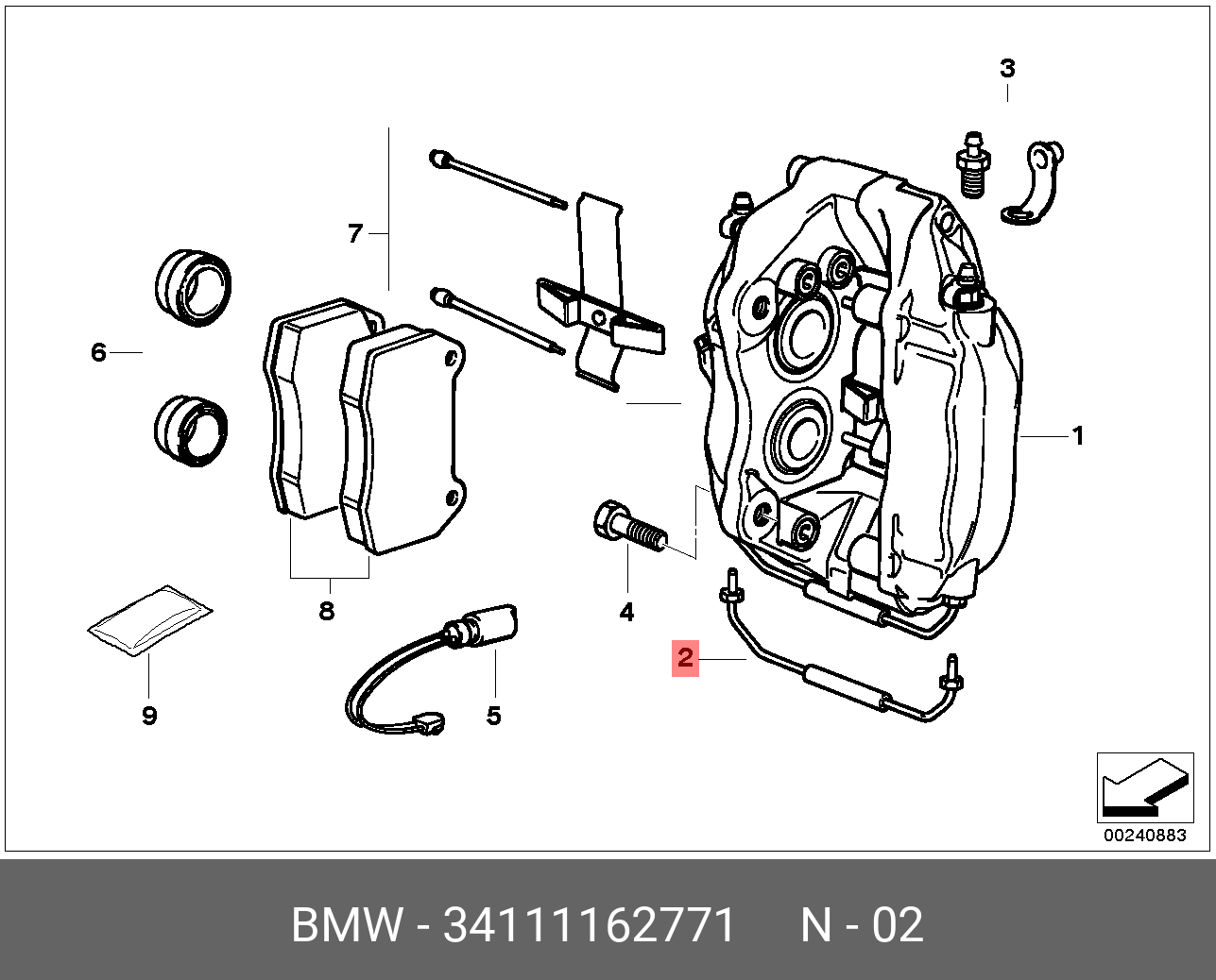 34111162771 BMW Патрубок соединительный