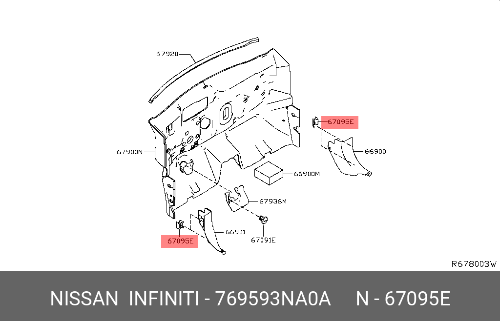 769593NA0A NISSAN Клипса крепежная
