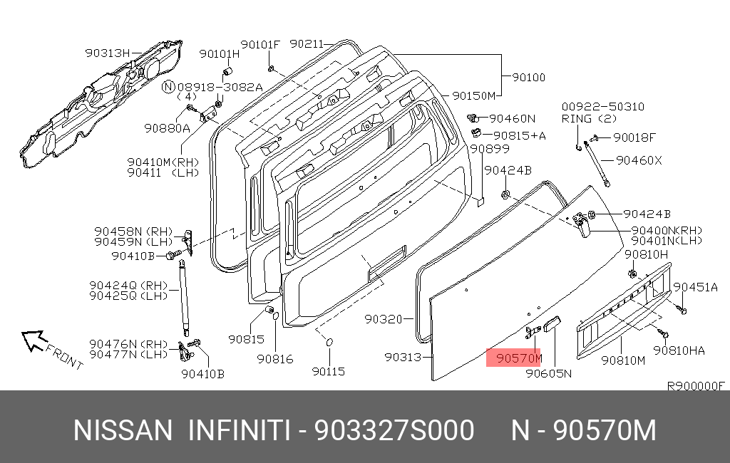 903327S000 NISSAN КУЗОВНОЙ УПЛОТНИТЕЛЬ
