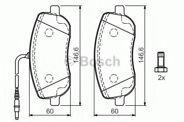 0986424789 BOSCH Колодки тормозные дисковые, комплект
